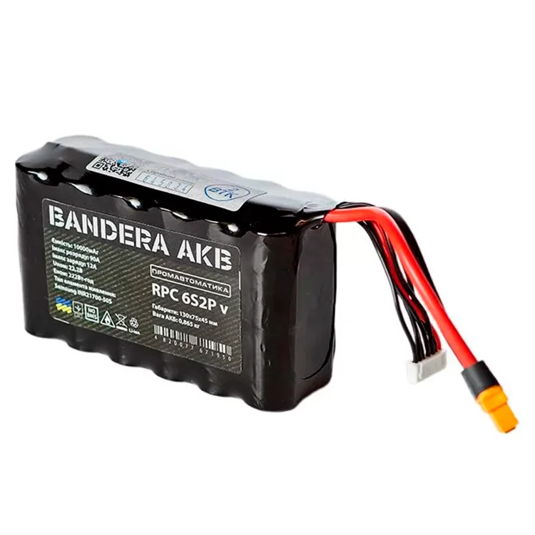 продаємо Акумуляторна батарея LiIon 6s2p Tenpower 8000 mah 70A INR21700-40TG вертикальна для FPV Bandera AKB Промавтоматика (ЦБ002174043) в Україні - фото 4
