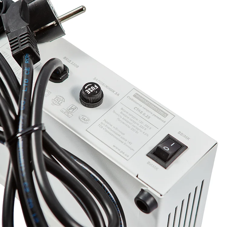 Стабілізатор напруги Промавтоматика СТАБ 0.25 релейний білий інструкція - картинка 6