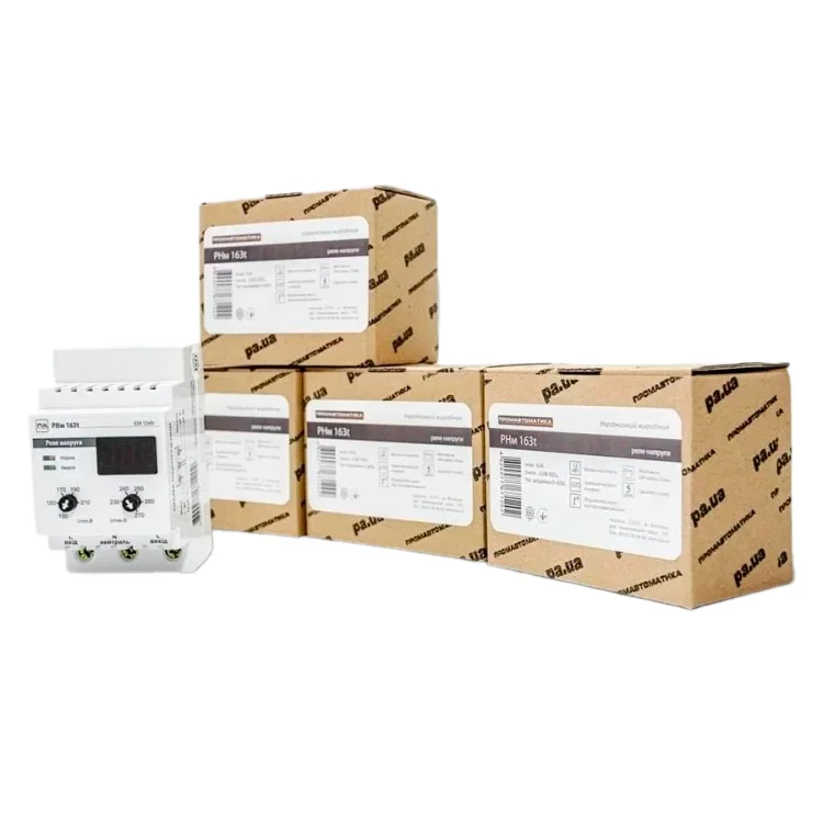 Реле напруги Промавтоматика РНм 163 t 63A на DIN рейку (термозахист) - фотографія 2