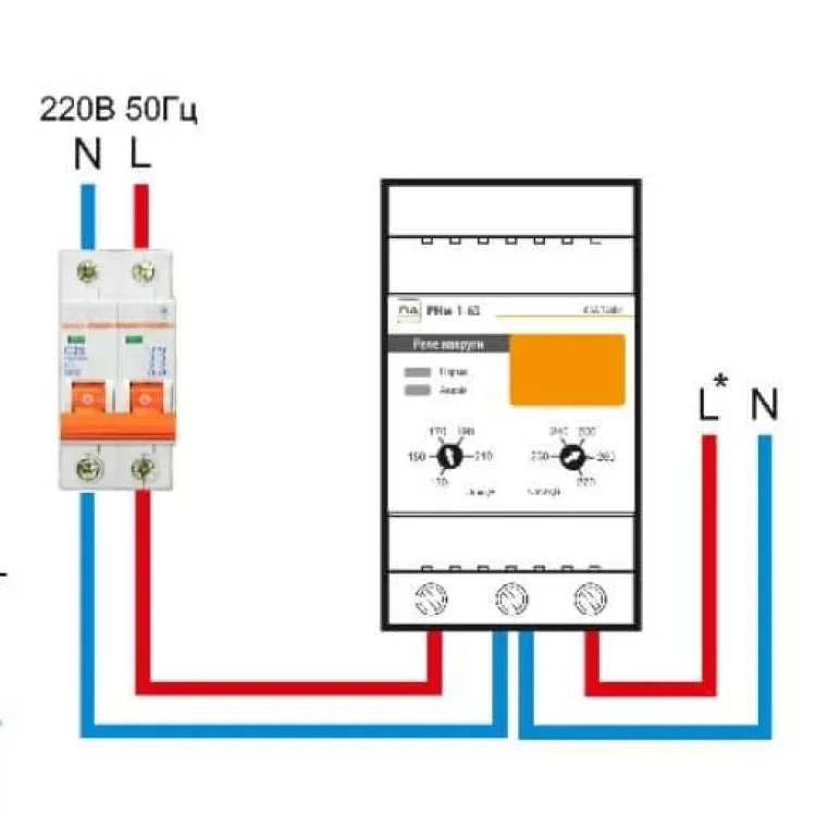 Реле напруги Промавтоматика РНм 163 t 63A на DIN рейку (термозахист) інструкція - картинка 6