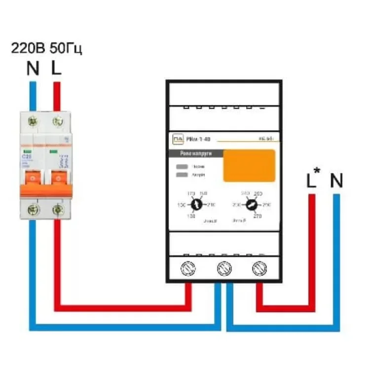 Реле напруги Промавтоматика РНм 140 t 40A на DIN рейку (термозахист) інструкція - картинка 6